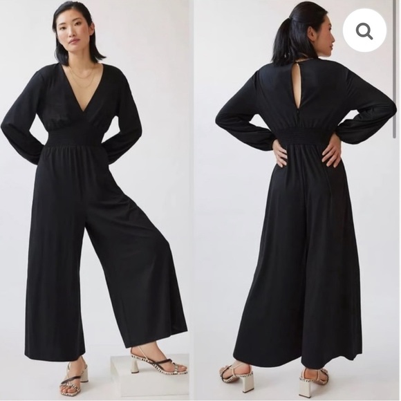 Hutch Black Long Sleeve Wide-Leg Jumpsuit – Size Small - Picture 1 of 8